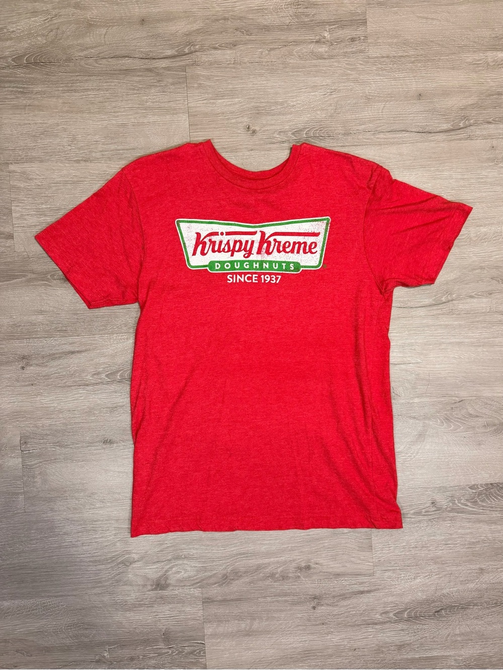 Krispy Kreme Women's Red Logo Short Sleeve Tee